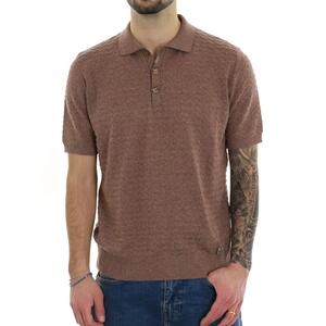 POLO IN MAGLIA TABACCO